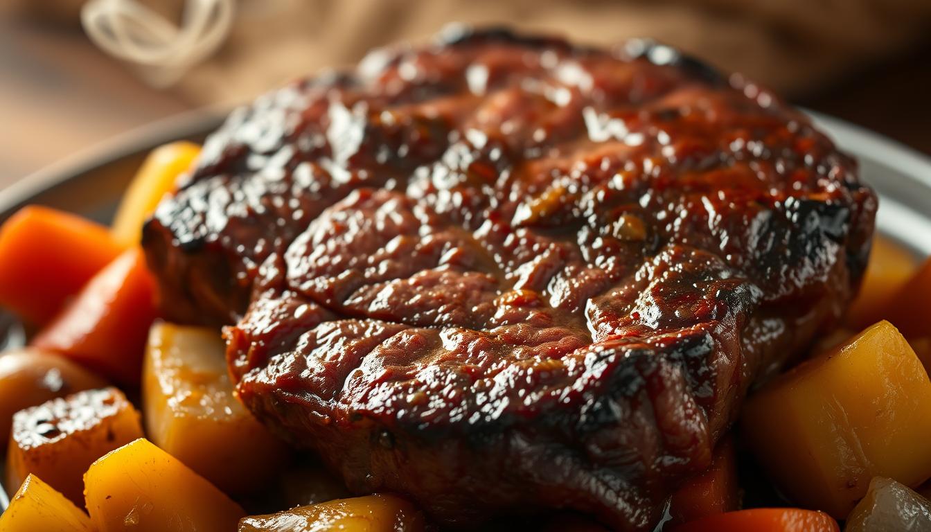 slow cooked round steak